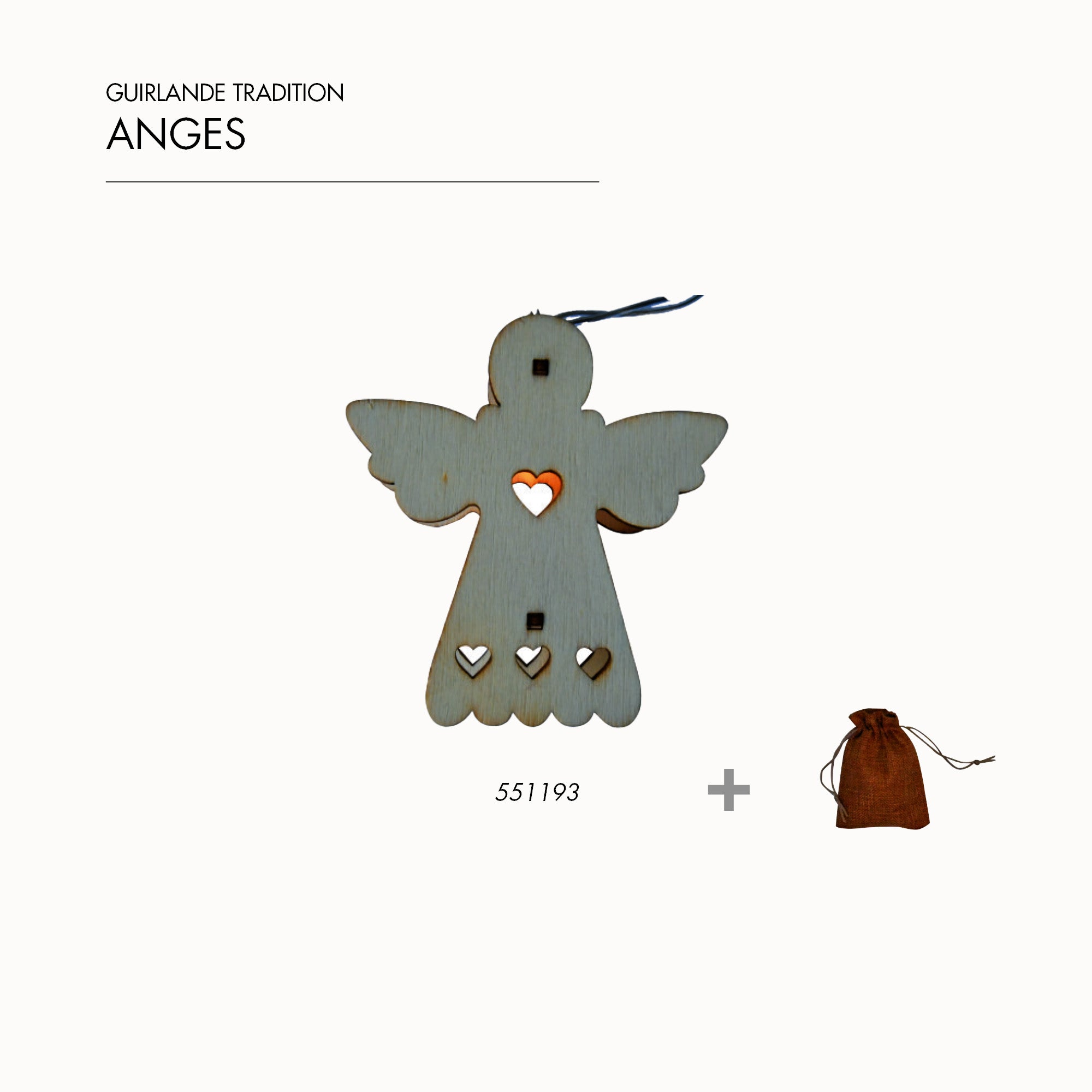 Guirlande tradition lumineuse en bois